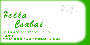 hella csabai business card
